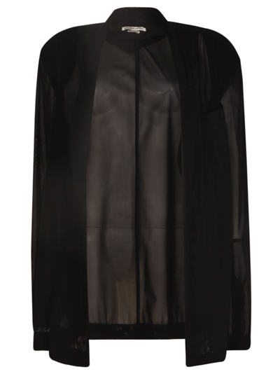 Shop Alessandro Vigilante See-through Open Cardi-coat In Black