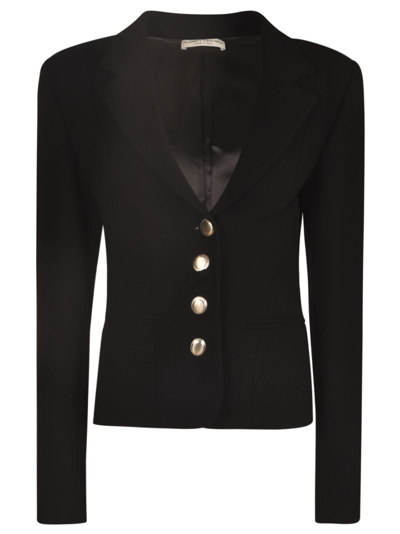 Shop Alessandra Rich Fitted Buttoned Blazer In Black