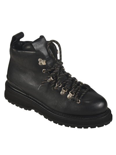 Shop Buttero Lace-up Fitted Boots In Black
