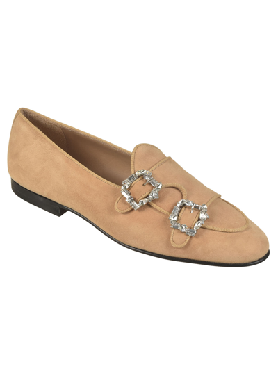 Edhen Milano Crystal Buckle Loafers In Jut