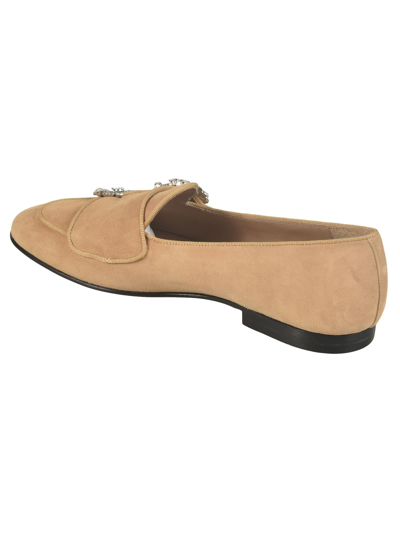 Edhen Milano Crystal Buckle Loafers In Jut