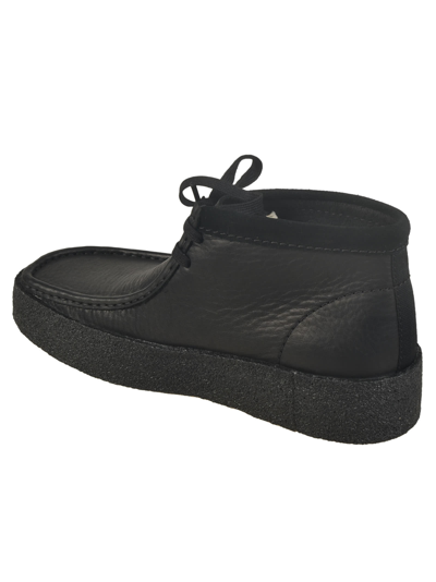 Shop Clarks Logo Tag Loafers In Black