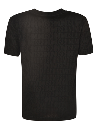 Shop Moschino Logo Monogram T-shirt In Black