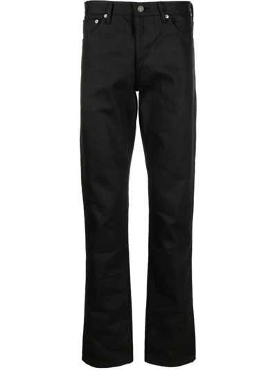 Shop Visvim Black Social Sculpture 03 Slim-fit Jeans