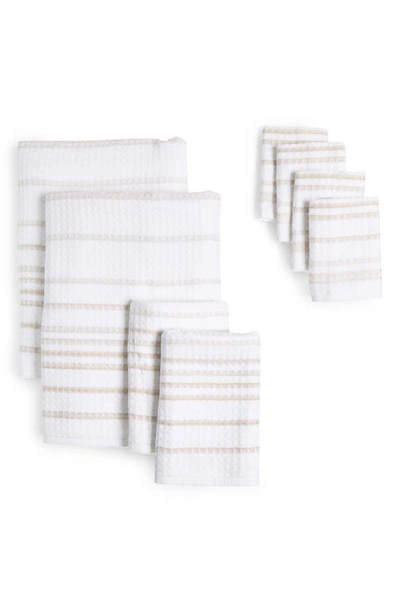 Shop Caro Home Cotton Towel Bath Eight Piece Set In Casual Linen