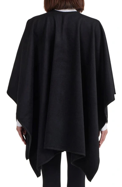 Bruno Magli Cashmere Blend Rib Knit Cape In Black