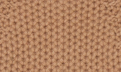 Shop Bruno Magli Honeycomb Knit Cashmere Beanie In Camel