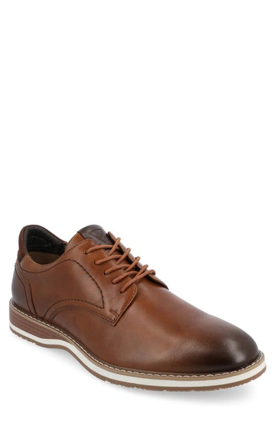 Shop Vance Co. Vance Co Rutger Plain Toe Derby In Cognac