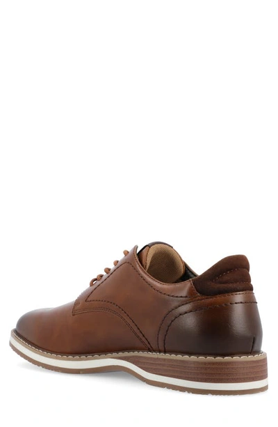 Vance Co. Rutger Plain Toe Derby In Cognac