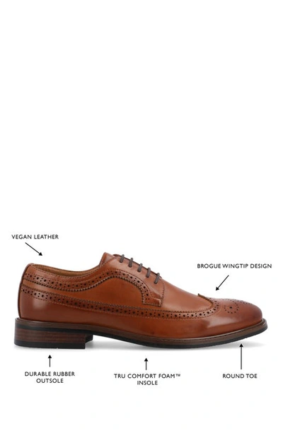 Vance Co. Gordy Wingtip Dress Shoe In Cognac