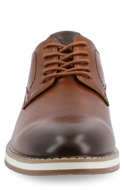 Vance Co. Rutger Plain Toe Derby In Cognac