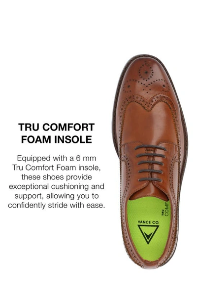 Vance Co. Gordy Wingtip Dress Shoe In Cognac