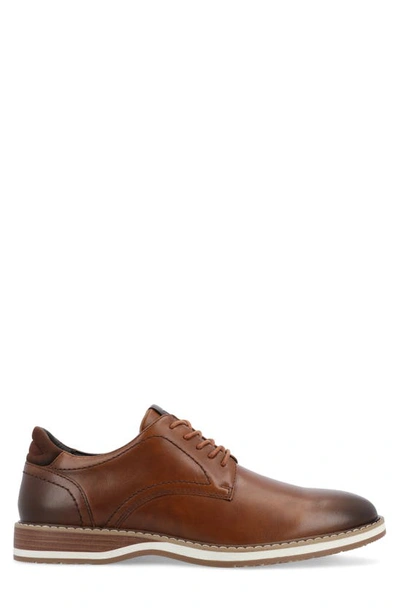 Vance Co. Rutger Plain Toe Derby In Cognac