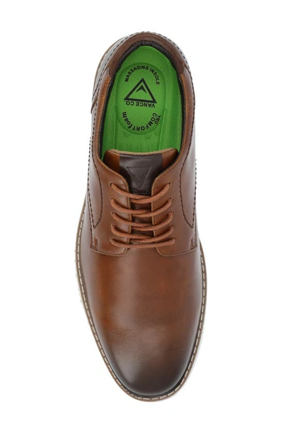 Vance Co. Rutger Plain Toe Derby In Cognac