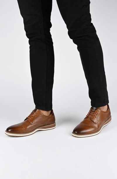 Vance Co. Rutger Plain Toe Derby In Cognac