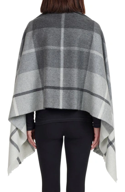 Bruno Magli Plaid Cashmere Scarf In Grey