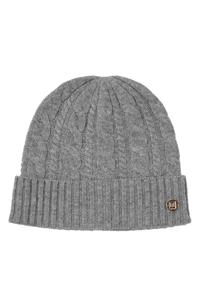 Shop Bruno Magli Cashmere Chunky Knit Cable Hat In Grey