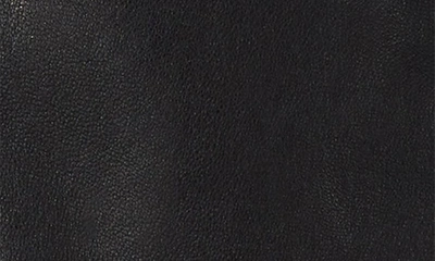 Bruno Magli Logo Buckle Leather Gloves In Black