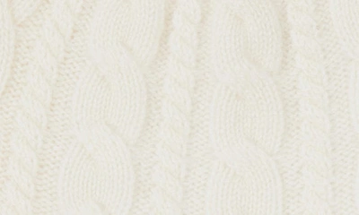 Shop Bruno Magli Cashmere Chunky Knit Cable Hat In Ivory