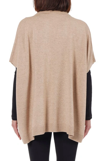Bruno Magli Women's Chain Keyholeneck Wool Blend Poncho In Camel