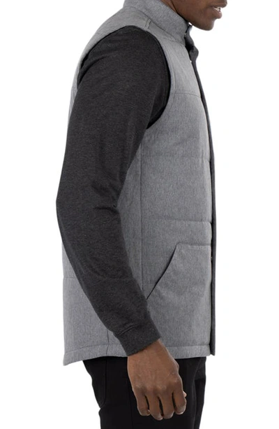 Travismathew Heated Negotiations Stretch Vest In Heather Dark Grey