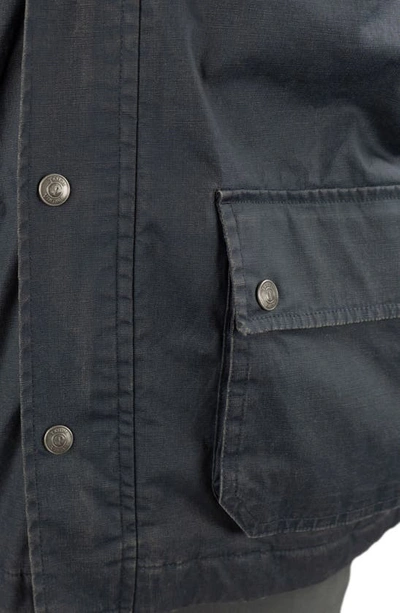 Shop Tailor Vintage Herigate Waxed Stretch Cotton Jean Jacket In Navy Blazer