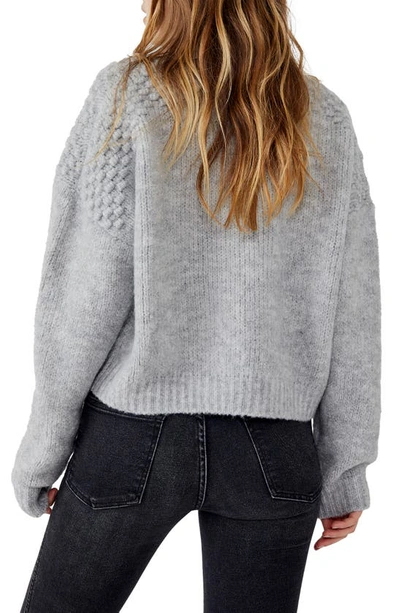Shop Free People Bradley Turtleneck Sweater In Light Grey Heather