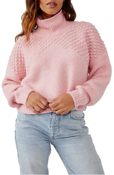 Shop Free People Bradley Turtleneck Sweater In Bubblegum