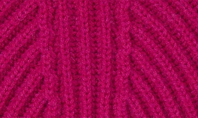 Shop Bruno Magli Cashmere Ribbed Knit Beanie In Bright Pink