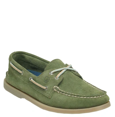 Shop Sperry Authentic Original Boat Shoe In Olive