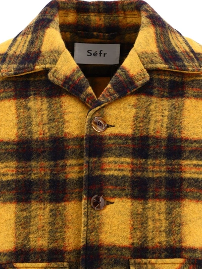 Shop Séfr "reno" Overshirt Jacket In Yellow