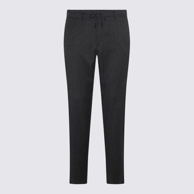 Shop Canali Dark Grey Cotton Pants