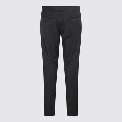 Shop Canali Dark Grey Cotton Pants
