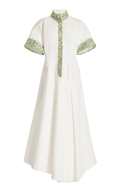 Shop Rosie Assoulin Hippy Cotton Maxi Dress In White