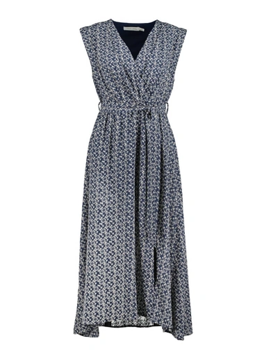 Shop Bishop + Young Aeries Wrap Dress In Mosaic Print In Blue