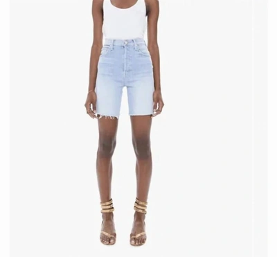 Shop Mother Tripper Ankle Fray Cutoff Shorts In Island Time In White
