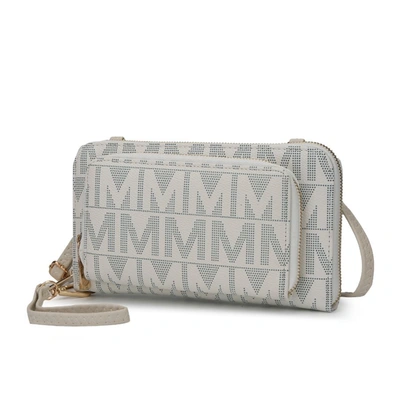 Mkf Collection By Mia K Dilma Wallet-cell Phone Crossbody Handbag In White