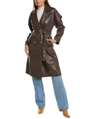 Shop Apparis Natalia 2 Trench Coat In Brown