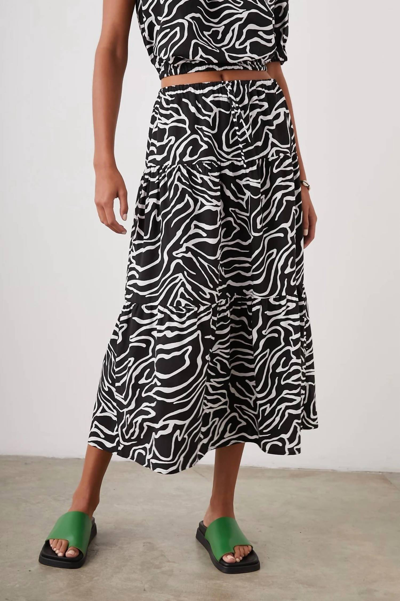 Shop Rails Mary Skirt In Contour Lines In Black