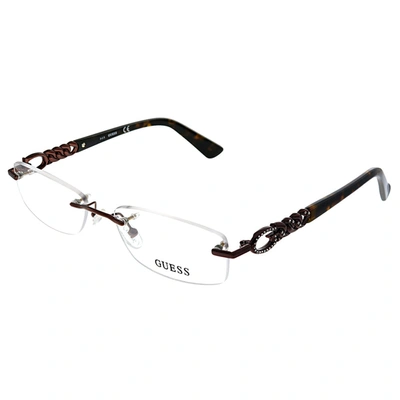 Shop Guess Gu 2557 049 53mm Unisex Rimless Eyeglasses 53mm In White