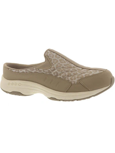 Shop Easy Spirit Womens Leather Lifestyle Slip-on Sneakers In Brown