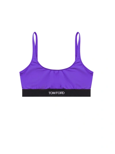 Shop Tom Ford Top In Purple/black