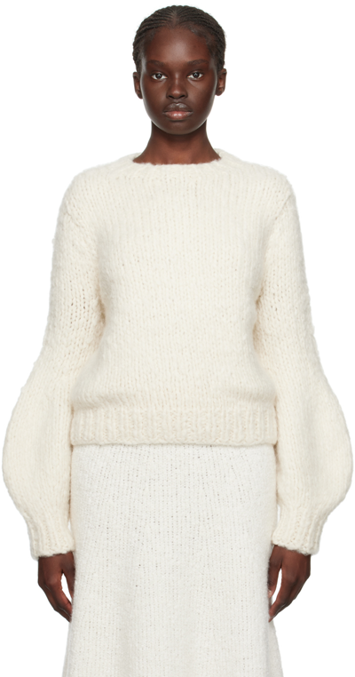 Shop Gabriela Hearst Off-white Clarissa Sweater In Ivr Ivory