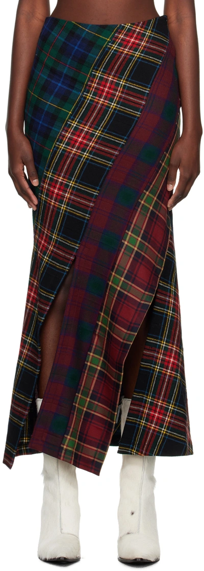 Shop Rave Review Multicolor April Maxi Skirt In Multi Tartan