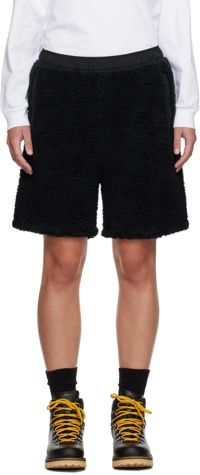 Shop Stussy Black Embroidered Shorts