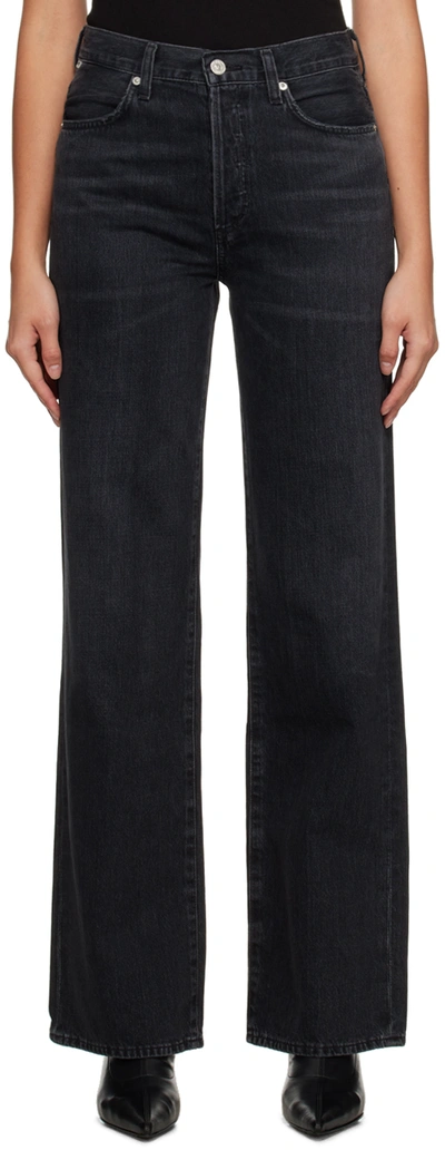 Shop Citizens Of Humanity Black Annina Jeans In Prophecy (washed Blk