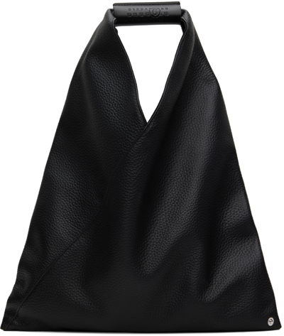 Shop Mm6 Maison Margiela Black Small Triangle Tote In T8013 Black