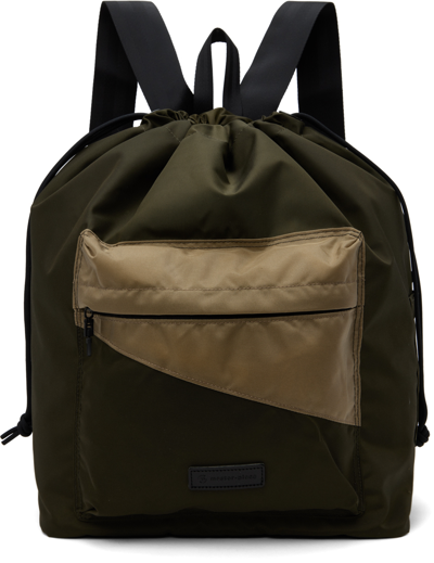 Shop Master-piece Khaki Slant Backpack