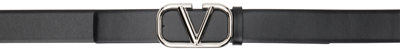 Shop Valentino Black Vlogo Belt In 0no Nero