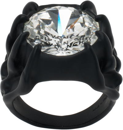Shop Givenchy Black G Skull Ring In 001-black